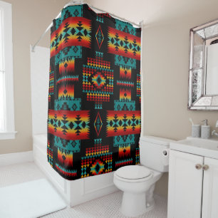 Rideaux De Douche Tribal des Motifs amérindiens
