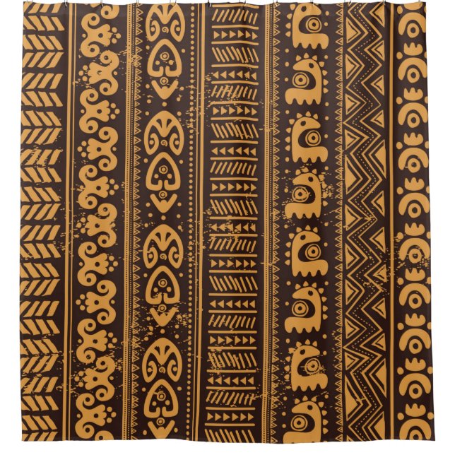 Rideaux De Douche Tribal ethnic seamless (Devant)
