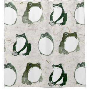 Rideaux De Douche Trio de grenouilles japonaises grumeuses crapauds