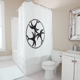 Rideaux De Douche Trois ancres avec corde