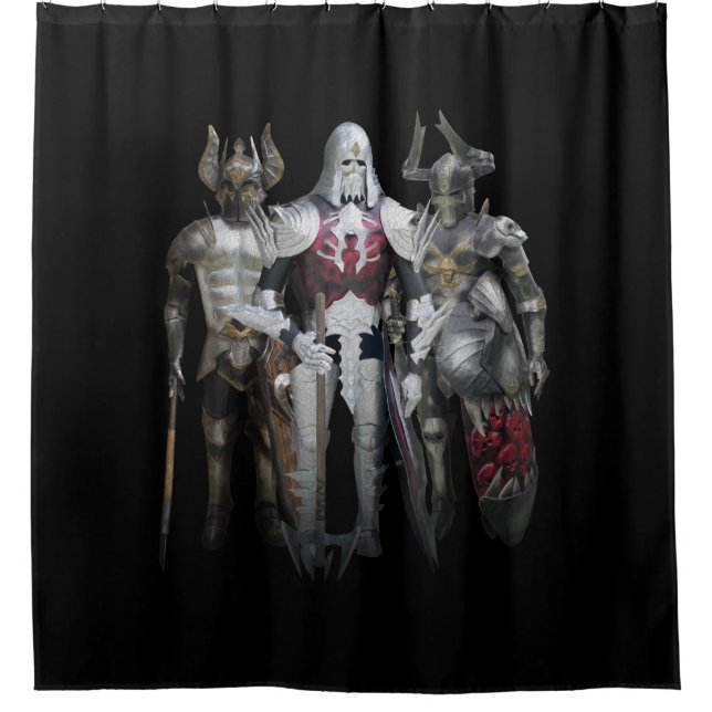 Rideaux De Douche Trois chevaliers (Devant)