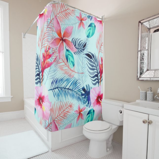 Rideaux De Douche Tropical (En situation)