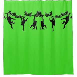 Rideaux De Douche Troupe de singes