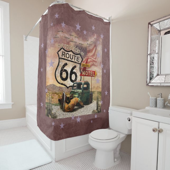 Rideaux De Douche Trouvez vos coups de pied sur la route 66 (En situation)