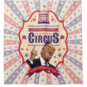 Rideaux De Douche Trump est un clown - Poster du cirque Vintage