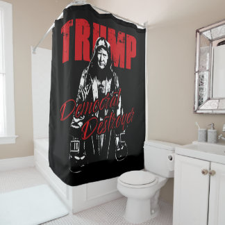 Rideaux De Douche Trump, le démocrate, l'Humour de conception graphi