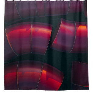 Rideaux De Douche Tuile de tuyaux rouges