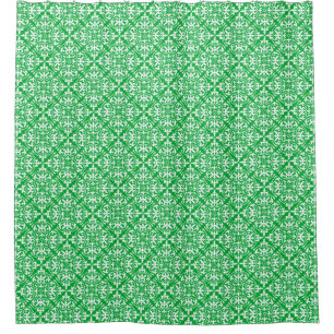 Rideaux De Douche Tuile marocaine - vert et blanc de jade