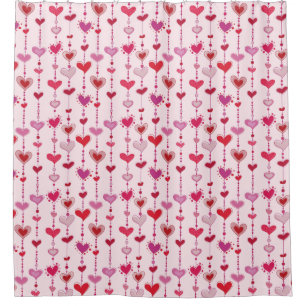 Rideaux De Douche Tuiles de coeur