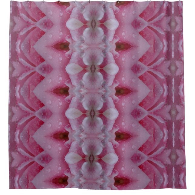 Rideaux De Douche Tulipe rose Ikat 5 (Devant)