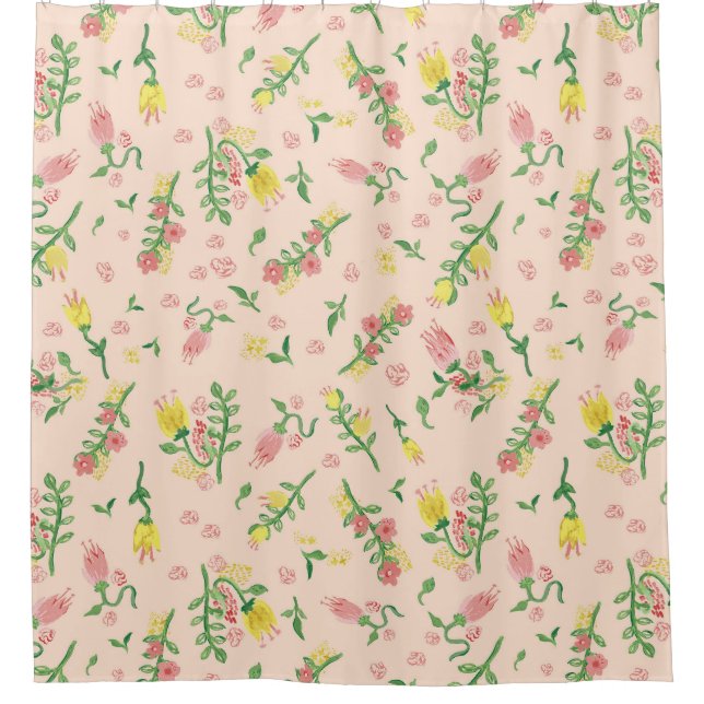 Rideaux De Douche Tulipes aquarelles (Devant)