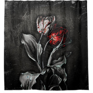 Rideaux De Douche Tulipes foncées