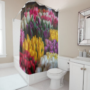 Rideaux De Douche Tulipes multicolores