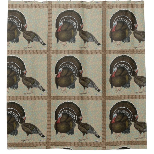 Rideaux De Douche Turkeys Standard Bronze Portrait (Devant)