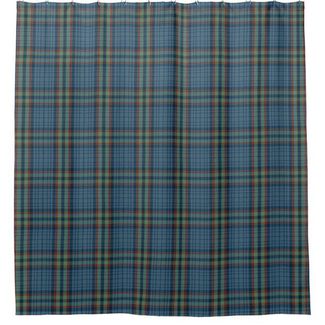 Rideaux De Douche Turquoise bleu Tartan Plaid Scottish Kilt (Devant)