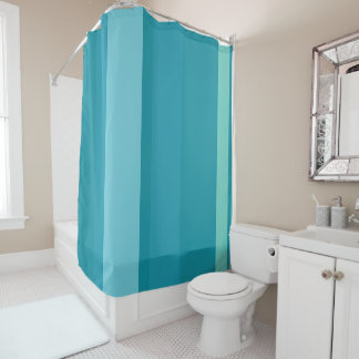 Rideaux De Douche Turquoise turquoise et rayures Aqua