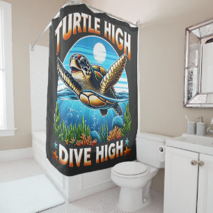 Rideaux De Douche Turtle High Dive High Turtle Lover