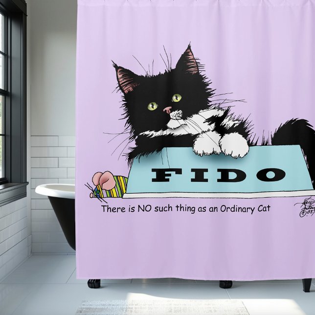 Rideaux De Douche Tuxedo Kitten Chien's Bowl (Créateur téléchargé)