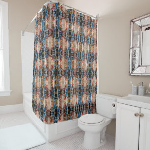 Rideaux De Douche Tuyaux avec robinets rouges et bleus petit motif