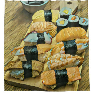 Rideaux De Douche Un cadeau sushi pour les amateurs de nourriture