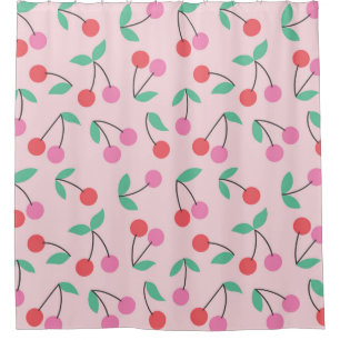 Rideaux De Douche Un design motif sans couture en cerisier mignon. V