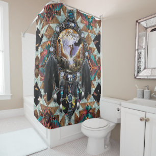 Rideaux De Douche Un guerrier de l'esprit amérindien