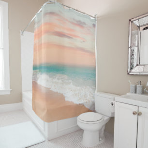 Rideaux De Douche Un paysage de plage de sable paisible