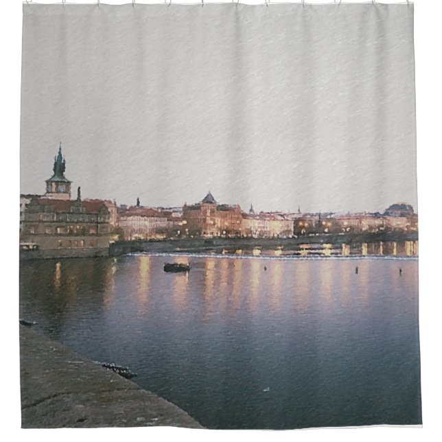 Rideaux De Douche Une Nuit à Prague (Devant)