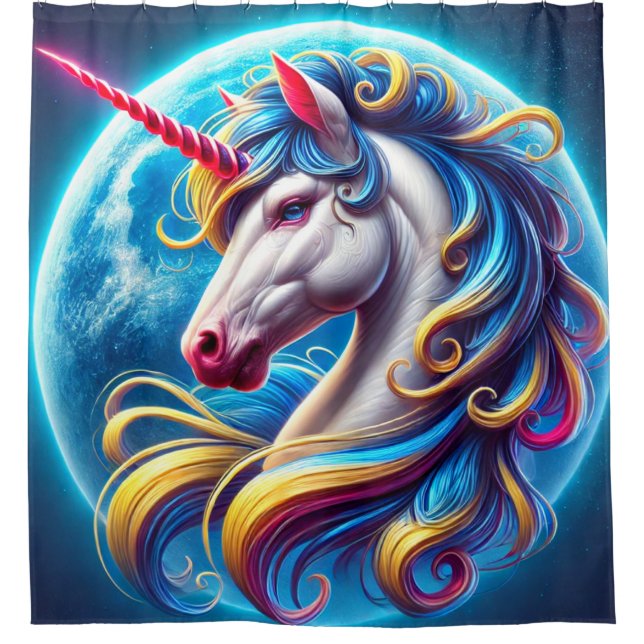 Rideaux De Douche Unicorn Art (Devant)