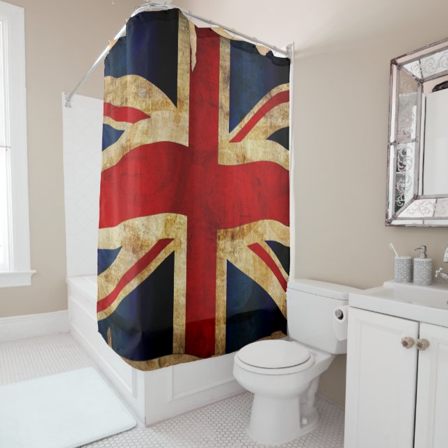 Rideaux De Douche Union Jack (En situation)