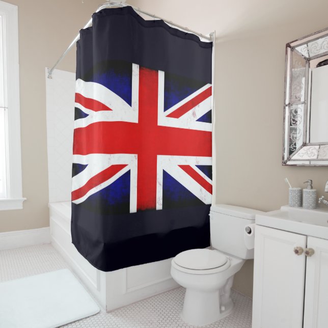 Rideaux De Douche Union Jack  (En situation)