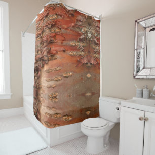 Rideaux De Douche Unique Motif tribal autochtone de l'écorce de bou