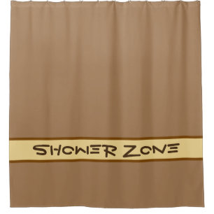 Rideaux De Douche UNIQUES BANDES COULEUR - marron beige + votre fond