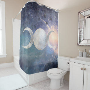 Rideaux De Douche Univers Triple Lune Dieu Goddess Moonstone