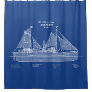 Rideaux De Douche USCG Lighthouse Tender Columbine - ABD