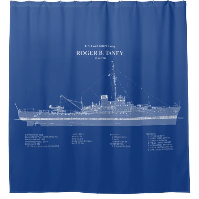 Rideaux De Douche USCG Roger B. Taney whec-37 - ABD (Devant)