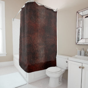 Rideaux De Douche Vachette en cuir Brown Faux Sud-Ouest