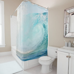 Rideaux De Douche Vague bleue de l'océan pacifique cassant le ridea