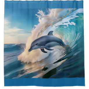 Rideaux De Douche Vague dauphin