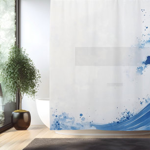 Rideaux De Douche Vague géante à l'aquarelle de style japonais