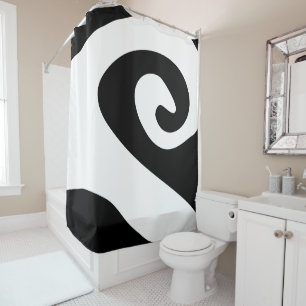 Rideaux De Douche Vague noire et blanche