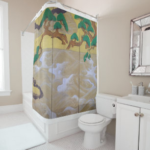 Rideaux De Douche Vagues à Matsushima (à droite), Tawaraya Sotatsu