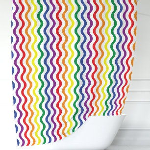 Rideaux De Douche Vagues Arc-en-ciel