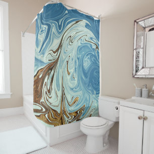 Rideaux De Douche Vagues de printemps Meilleure peinture colorée