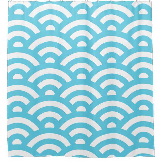 Rideaux De Douche Vagues texture bleu marine (Devant)