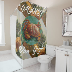 Rideaux De Douche Van Gogh Dungeness Crab MONET 2032 2033 2034