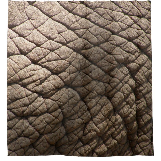 Rideaux De Douche Véritable Texture De Peau D'Éléphant, Rincée. (Devant)