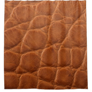 Rideaux De Douche Véritable texture en cuir d'alligator brun brun br