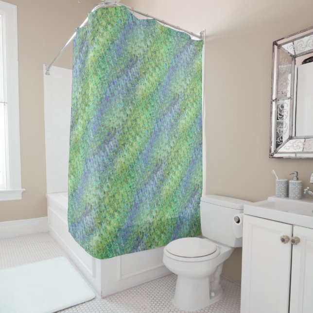 Rideaux De Douche verre de mer atomique : (En situation)