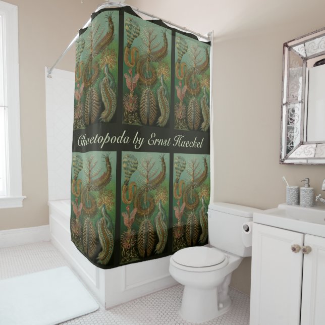 Rideaux De Douche Vers Annélides Chaetopoda par Ernst Haeckel (En situation)